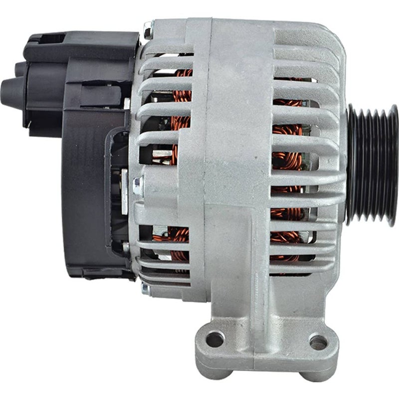 DB Electrical New Alternator Compatible with/Replacement for 1.4L Fiat 500 12 13 2012 2013 68070539AA, RL070593AA, 101210-1650, 11599, 2 Clock 105 Amp Internal Fan Type CW Rotation 12V - Image 2